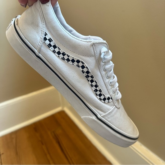 Vans Other - VANS Ward Checker Stripe white black low top sneaker SIZE 11
